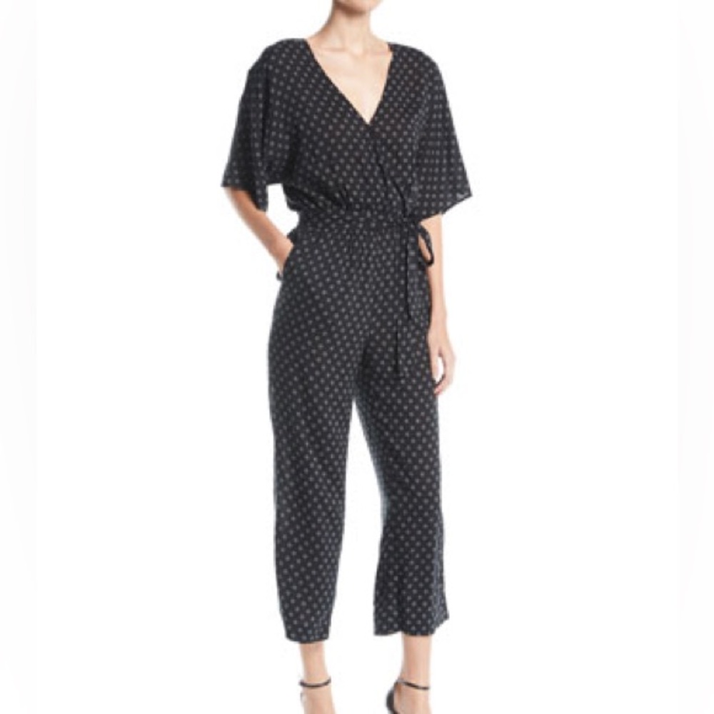 Vanette polka-dot printed cropped jumpsuit